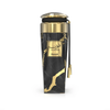 This image provides a clean studio view of the Funoon Amaze 100ml bottle, highlighting its dark marble finish with gold accents.